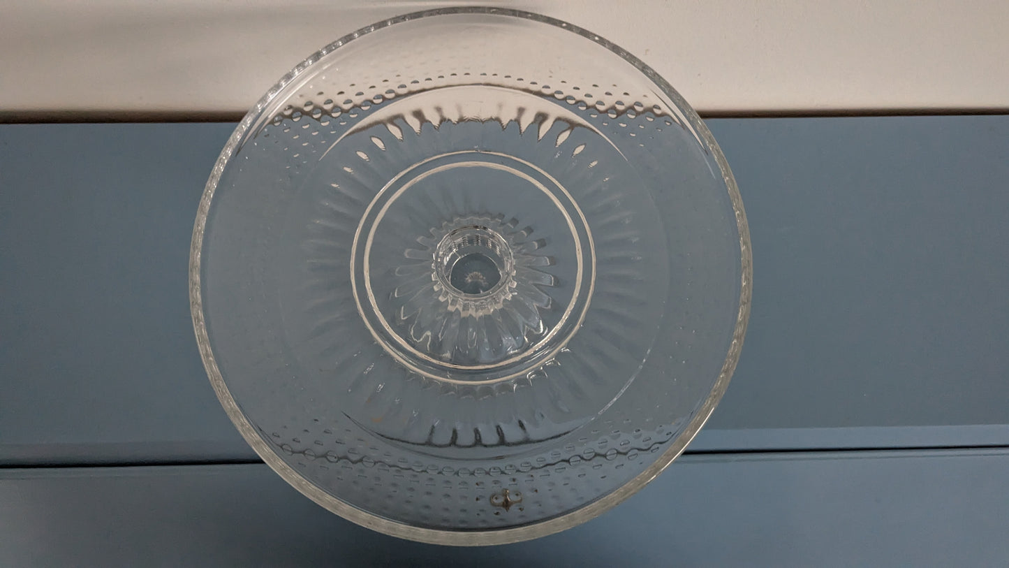 Riihimäen Lasi Barokki Jalallinen Tarjoiluvati (1967-1969, Erkkitapio Siiroinen)