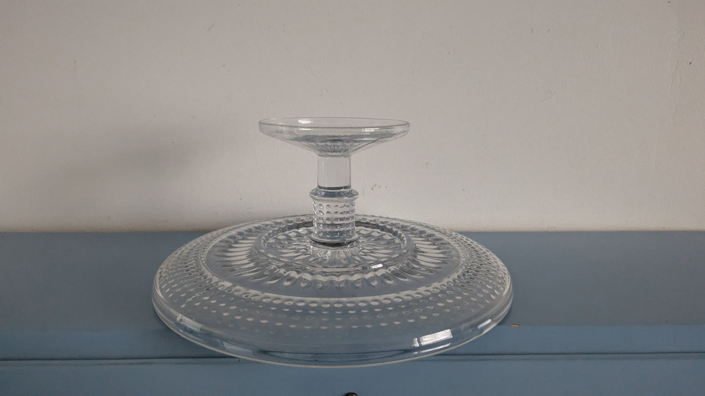 Riihimäen Lasi Barokki Jalallinen Tarjoiluvati (1967-1969, Erkkitapio Siiroinen)