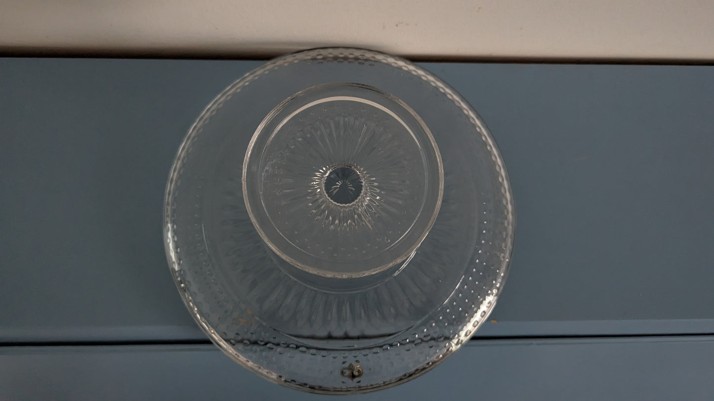 Riihimäen Lasi Barokki Jalallinen Tarjoiluvati (1967-1969, Erkkitapio Siiroinen)