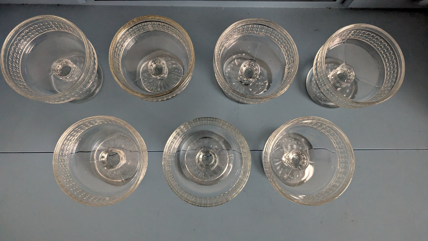 Riihimäen Lasi Barokki Sokerikko / Annoskulho (7kpl, 1967-1969, Erkkitapio Siiroinen)