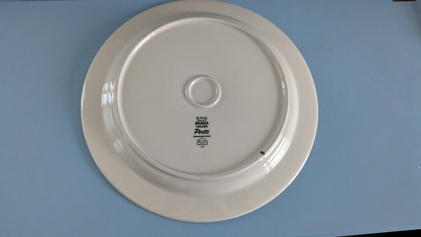 Arabia Pirtti Kakkulautanen / Tarjoilulautanen (ISO, 1971-1986, Raija Uosikkinen)