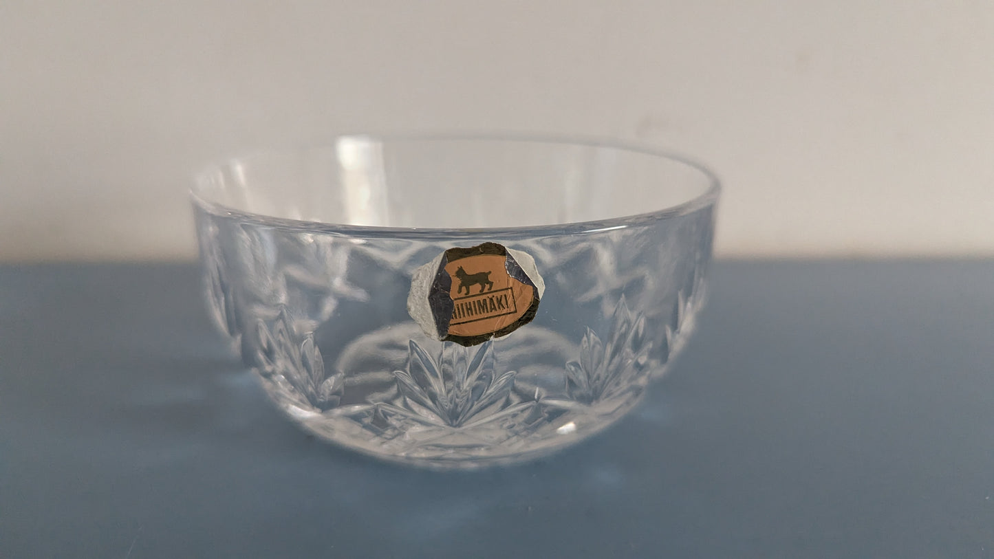 Riihimäen Lasi - Yrjö Kristallikulho / Annoskulho (1960-1970-luku)