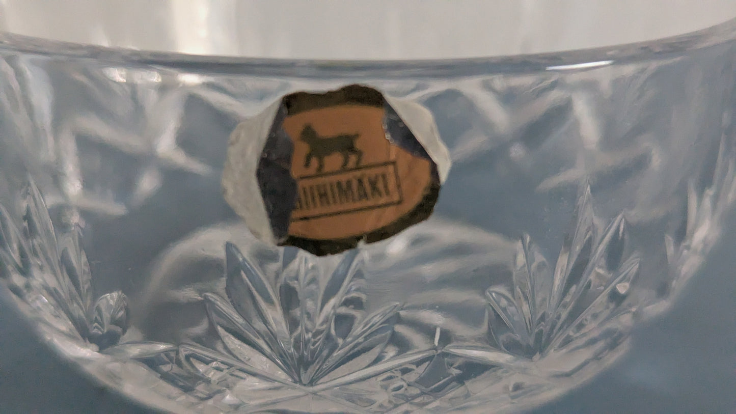 Riihimäen Lasi - Yrjö Kristallikulho / Annoskulho (1960-1970-luku)