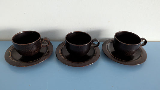 Arabia KR-Mallin Kahviastiasto Kolmelle Hengelle (9-osainen)