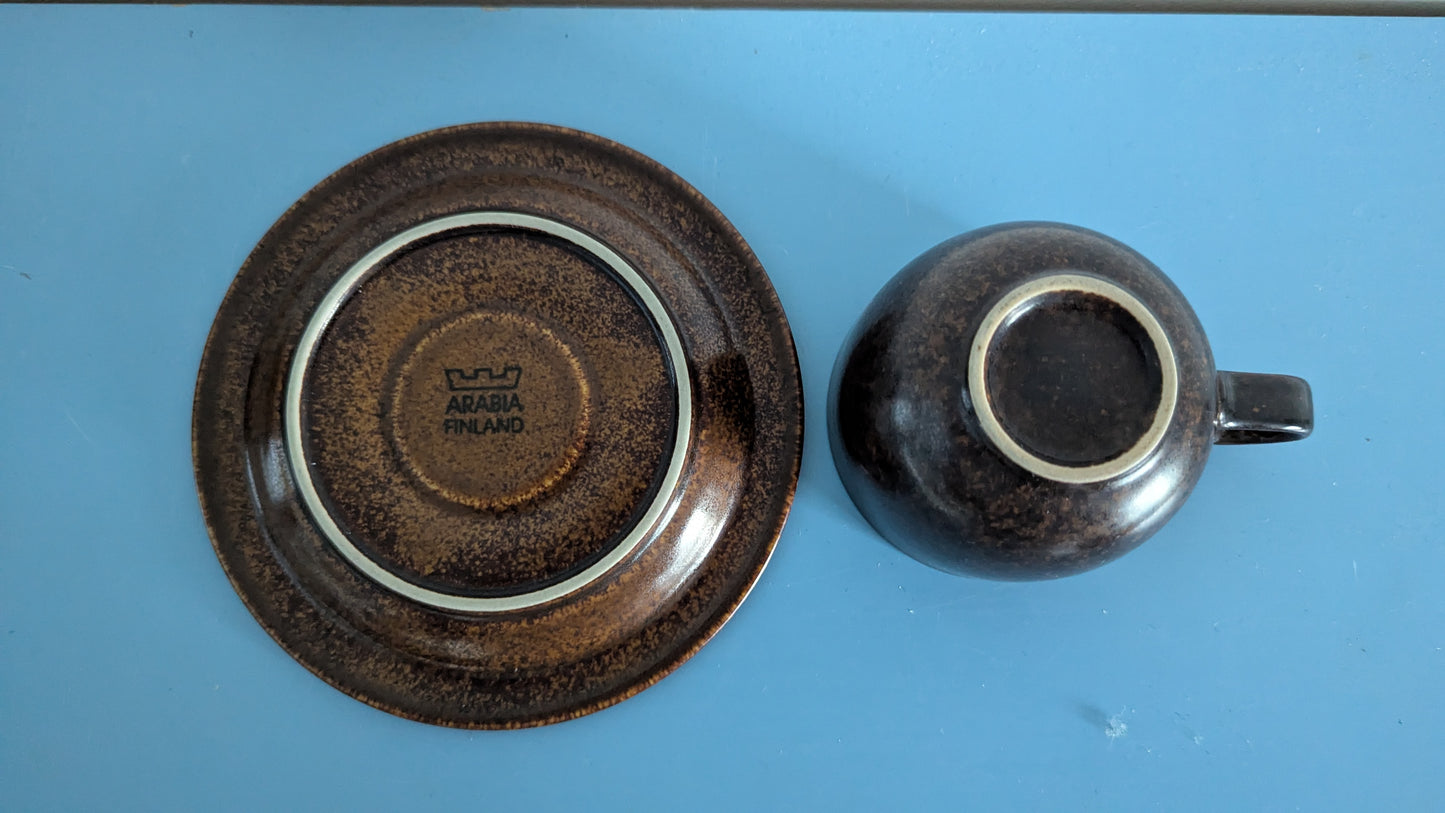 Arabia KR-Mallin Kahviastiasto Kolmelle Hengelle (9-osainen)