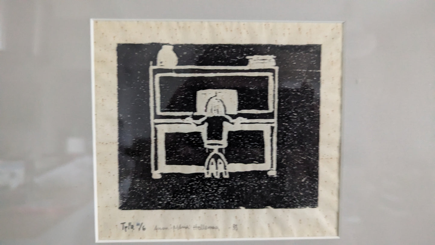 Anna-Maria Hellemaa - Signeerattu Puupiirros (1983)