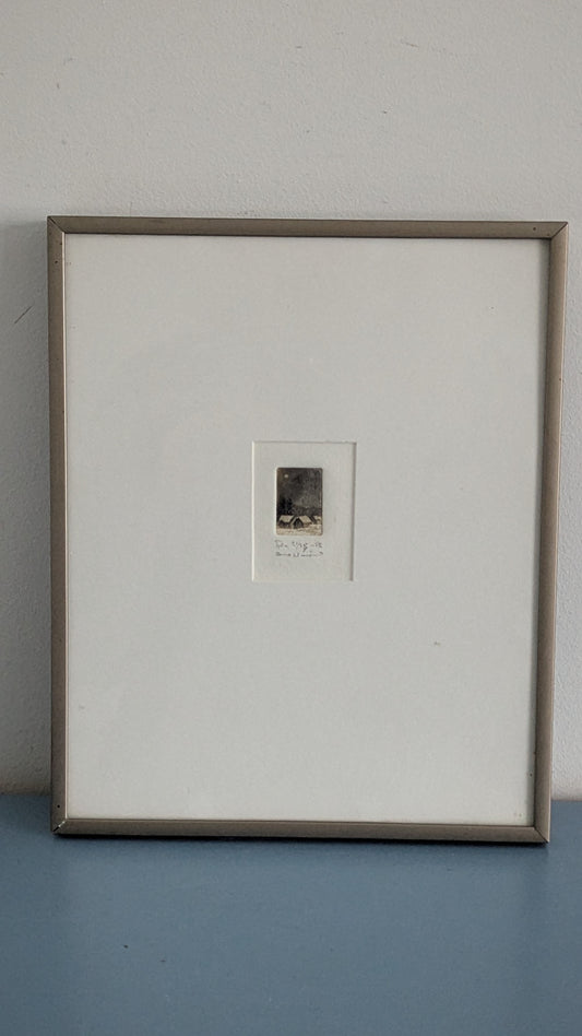 Osmo Nissinen - Kainuun Mökki (Signeerattu Akvatinta 1982)