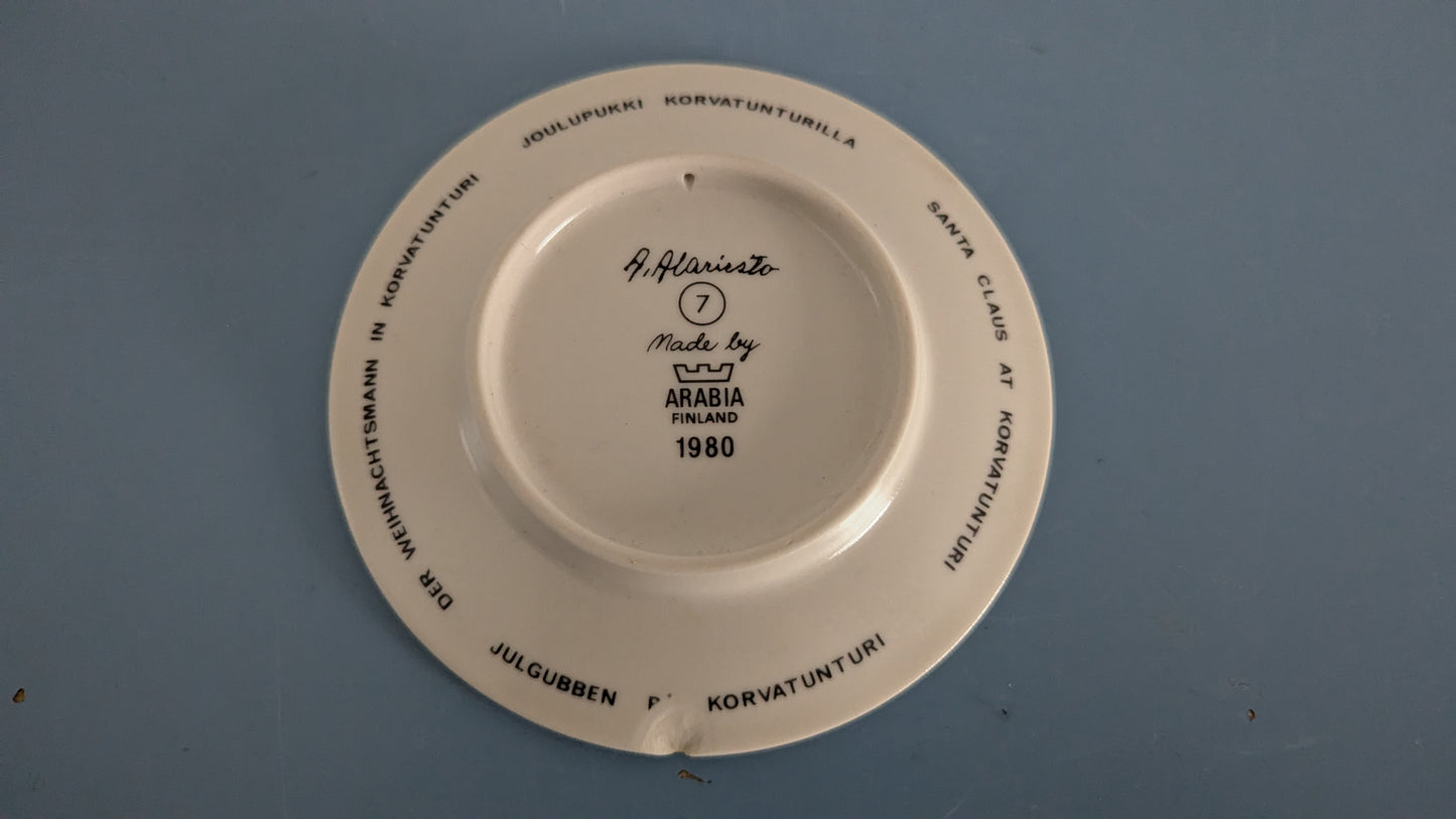 Arabia Joulupukki Korvatunturilla Seinälautanen (1980, Andreas Alariesto)