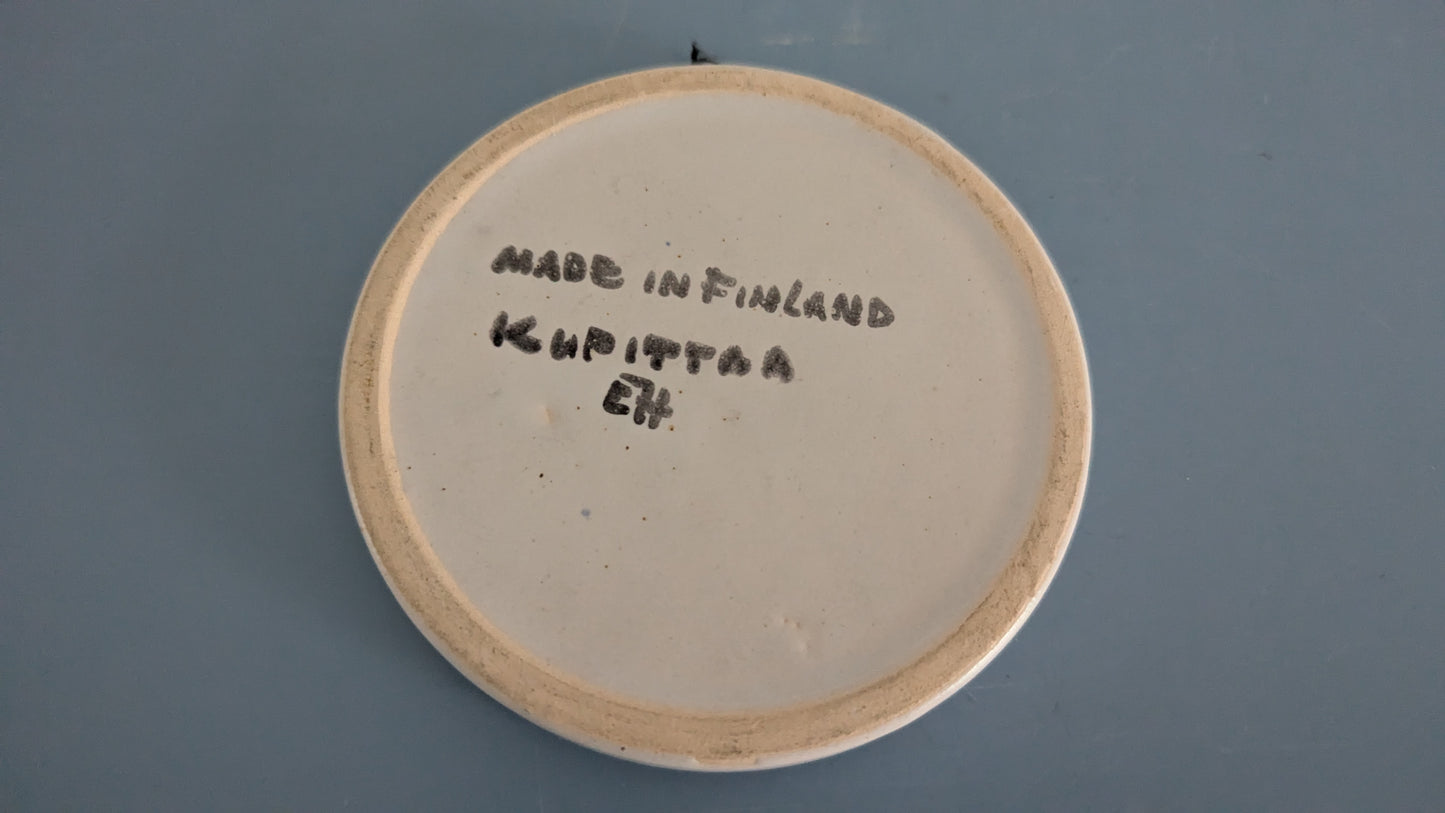 Kupittaan Savi - Pori Seinälaatta / Seinälautanen (1950-luku, Signeerattu)