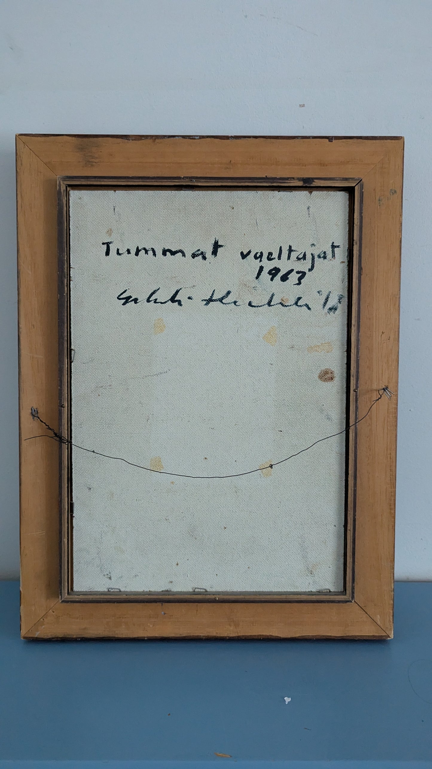 Erkki Heikkilä - Tummat Vaeltajat (Signeerattu Öljyvärimaalaus 1963)