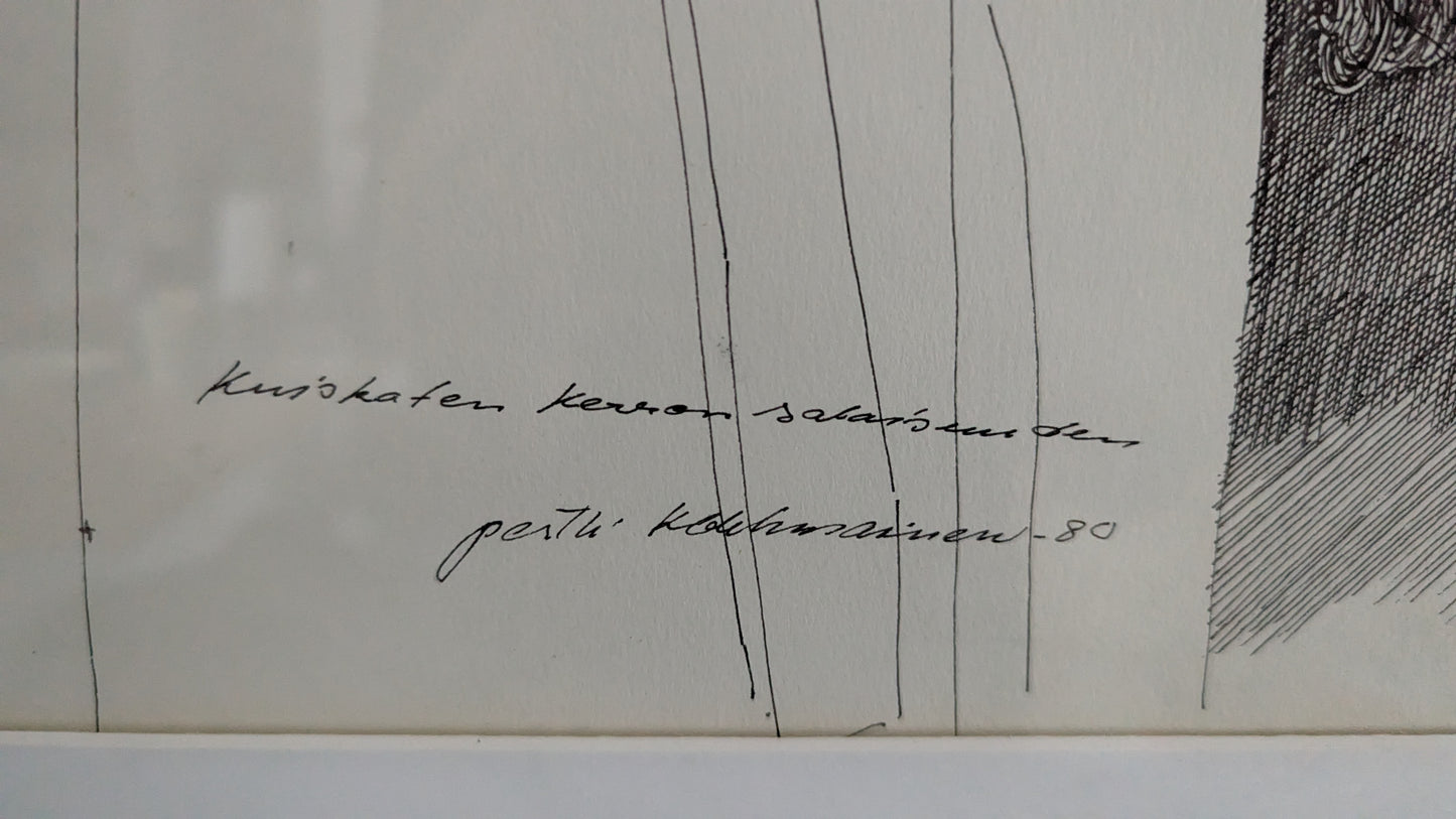 Pertti Kolehmainen Kuiskaten Kerron Salaisuuden (Signeerattu Tussityö 1980)