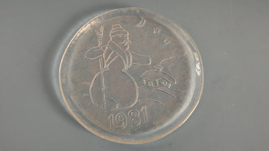 Humppila Lumiukko 1981 Numeroitu 31/2600 Vuosilautanen / Joululautanen