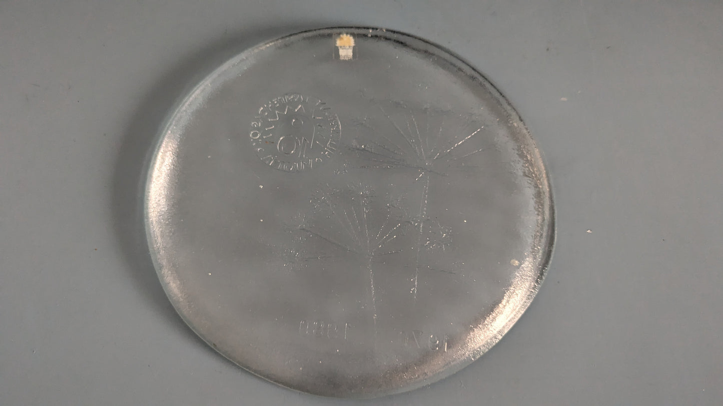 Humppila 1970-1980 Humppilan Lasitehdas 10 Vuotta Lautanen (1980)