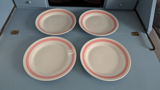 Arabia Punavalko Ruokalautanen (4kpl, 1960-1966, Kurt Ekholm)