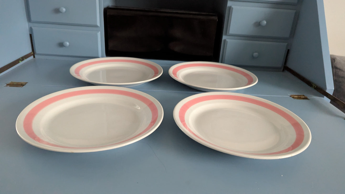 Arabia Punavalko Ruokalautanen (4kpl, 1960-1966, Kurt Ekholm)