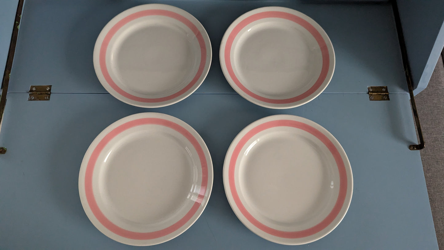 Arabia Punavalko Ruokalautanen (4kpl, 1960-1966, Kurt Ekholm)