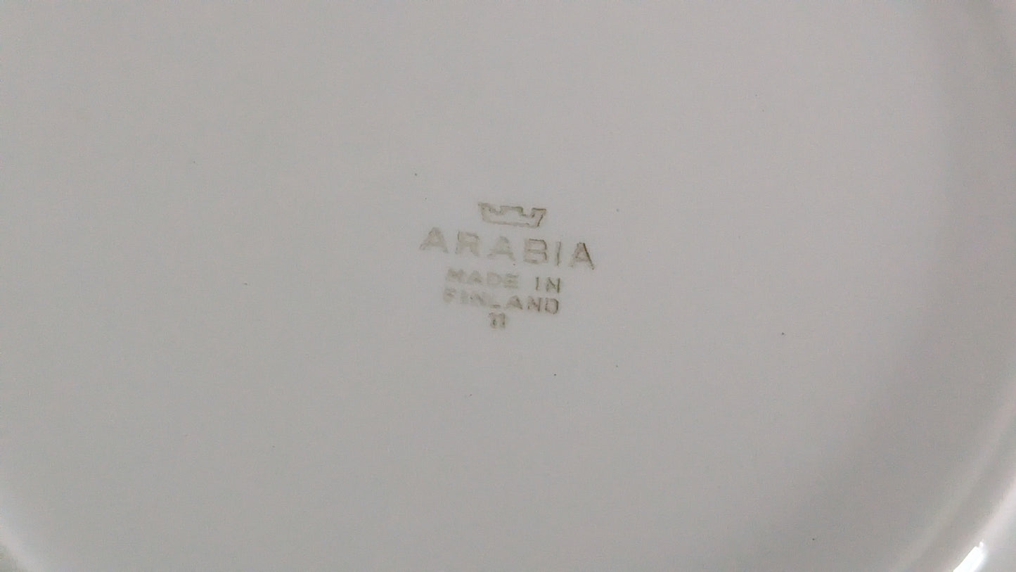 Arabia Punavalko Ruokalautanen (4kpl, 1960-1966, Kurt Ekholm)
