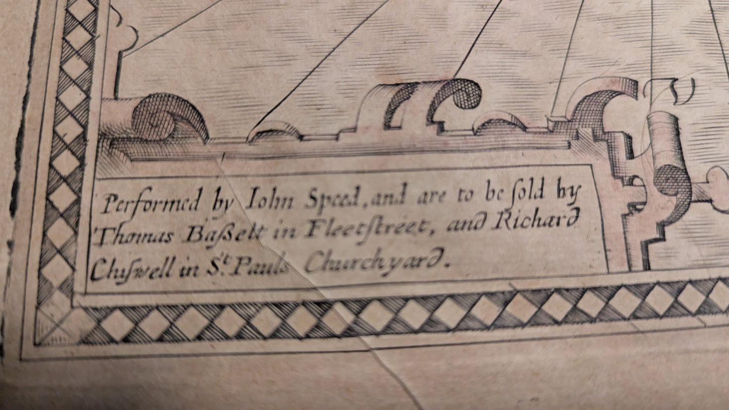 John Speed - Angleseyn Saaren Kartta 1610 (Theatre of the Empire of Great Britaine)