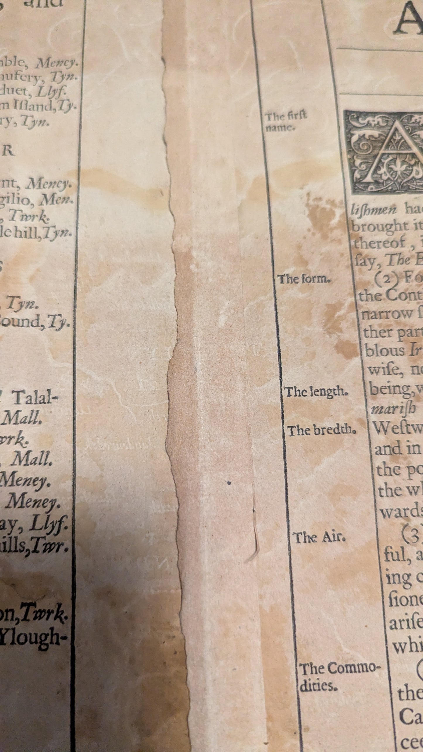 John Speed - Angleseyn Saaren Kartta 1610 (Theatre of the Empire of Great Britaine)