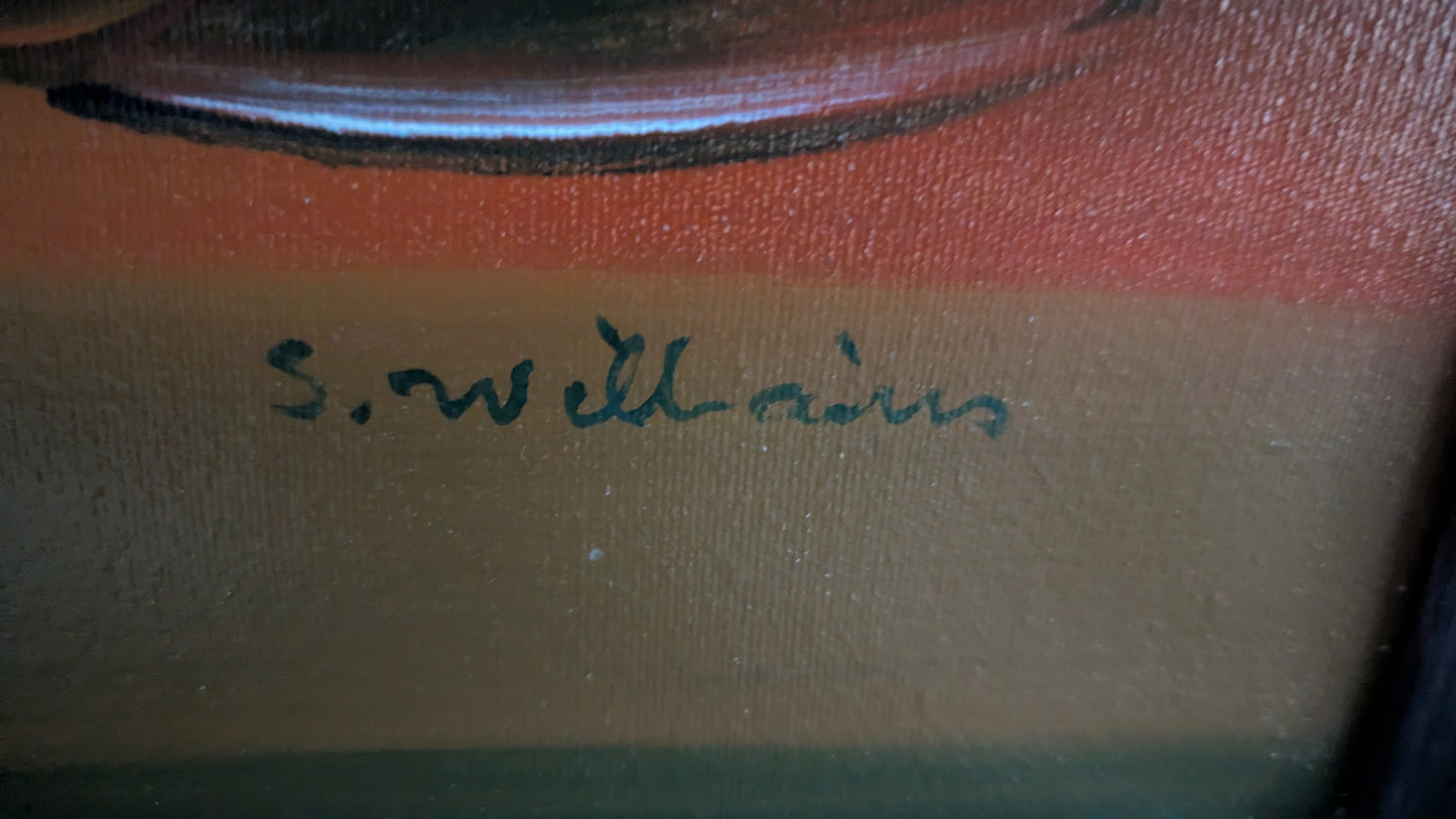 S. Willenius - Asetelma (Signeerattu Öljyvärimaalaus)