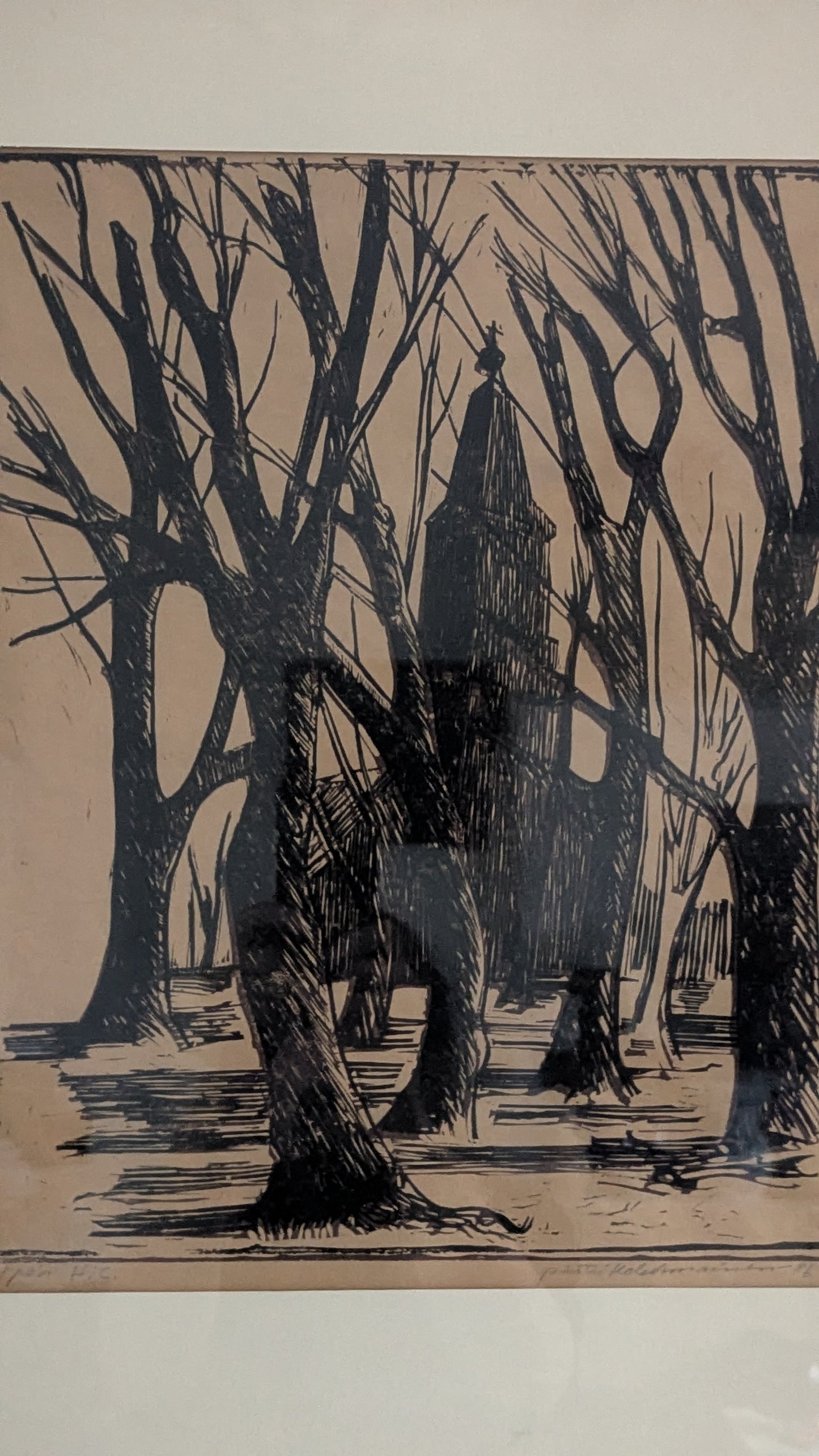 Pertti Kolehmainen - Signeerattu Puupiirros (1986)