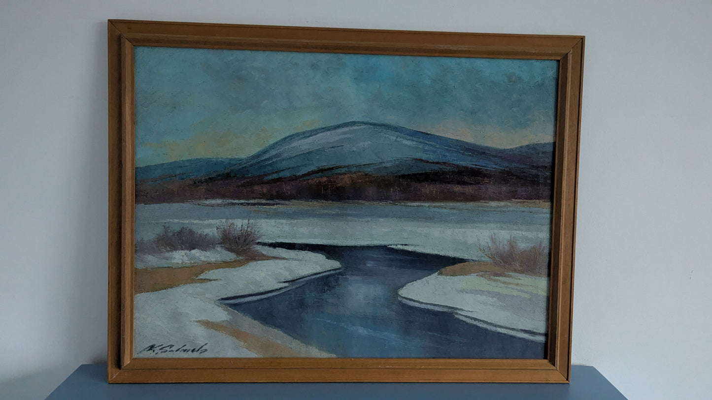 Kaarlo Salmela - Signeerattu Öljyvärimaalaus