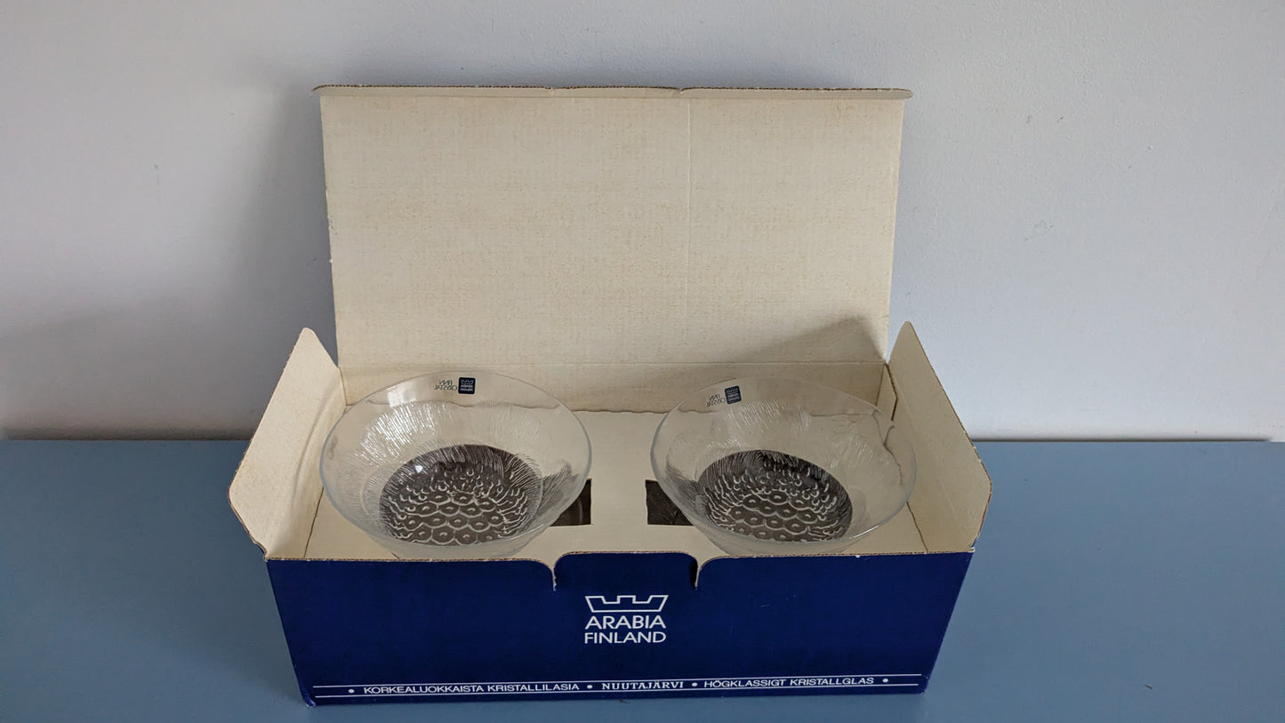 Nuutajärvi Pioni Annoskulho (4kpl, 1979-1984, Oiva Toikka, Alk. Pakkauksessa)