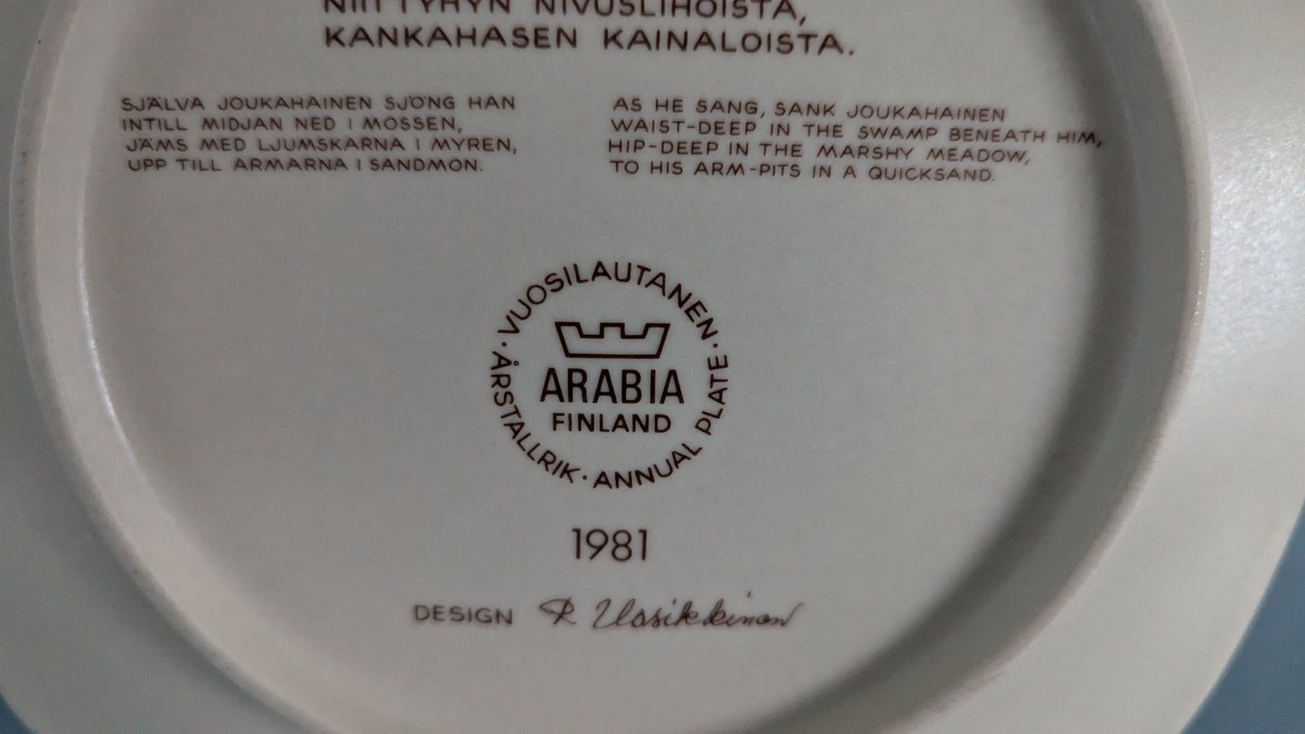 Arabia Kalevala Vuosilautanen 1981 (Raija Uosikkinen)