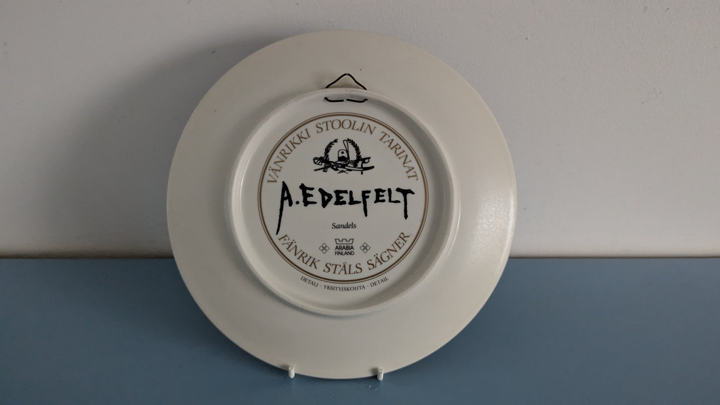Arabia Vänrikki Stoolin Tarinat - Sandels Seinälautanen (Albert Edelfelt)