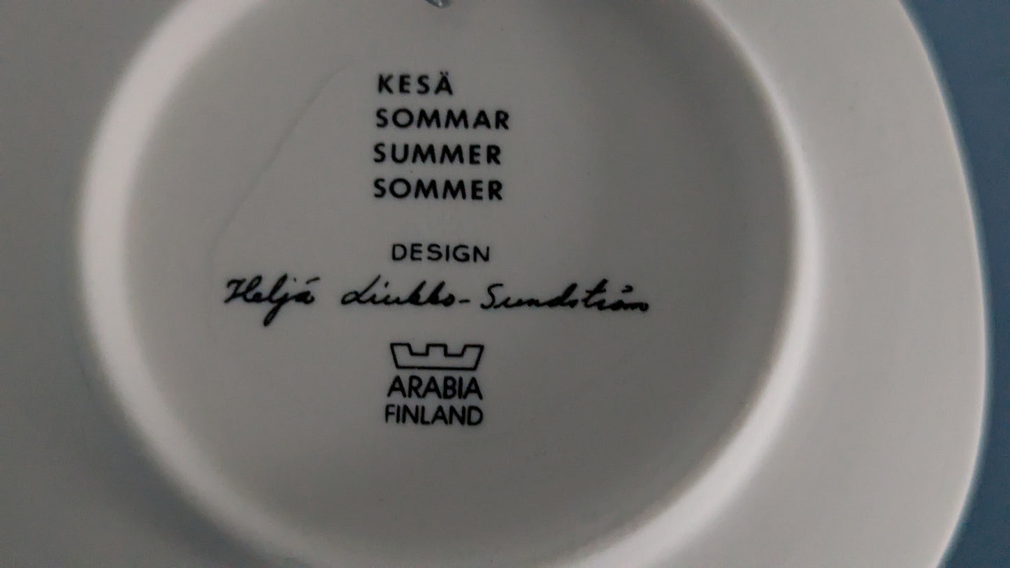 Arabia Kesä Seinälautanen (1985, Heljä Liukko-Sundström)