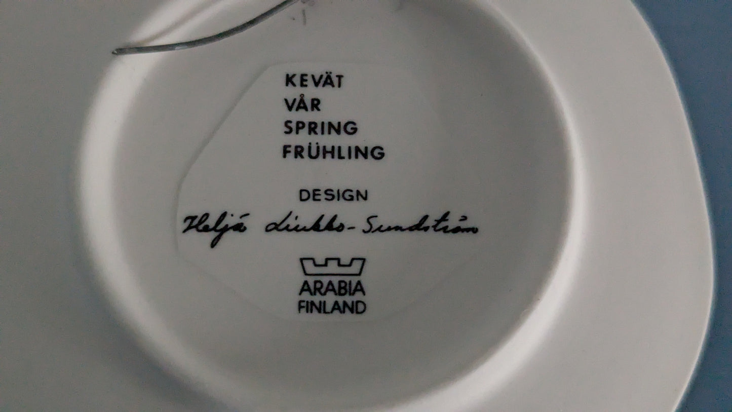 Arabia Kevät Seinälautanen (1985, Heljä Liukko-Sundström)