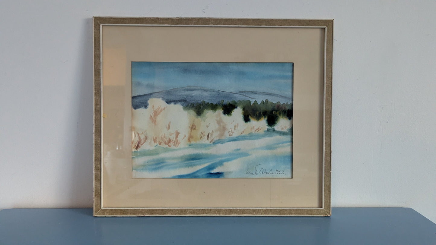 Esko Ahola - Signeerattu Akvarellimaalaus (1962)