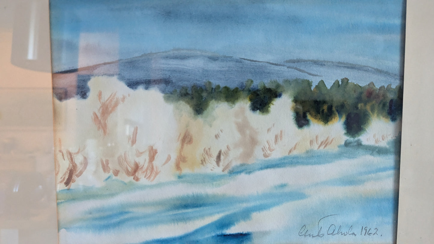 Esko Ahola - Signeerattu Akvarellimaalaus (1962)