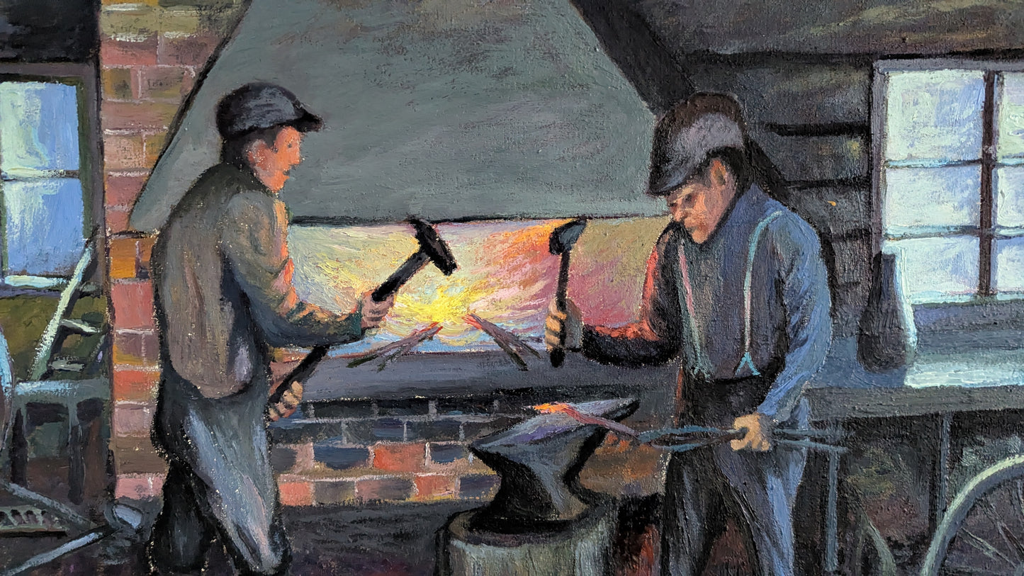 Väinö Niittylahti - Vanha Paja (Signeerattu Öljyvärimaalaus 1975)