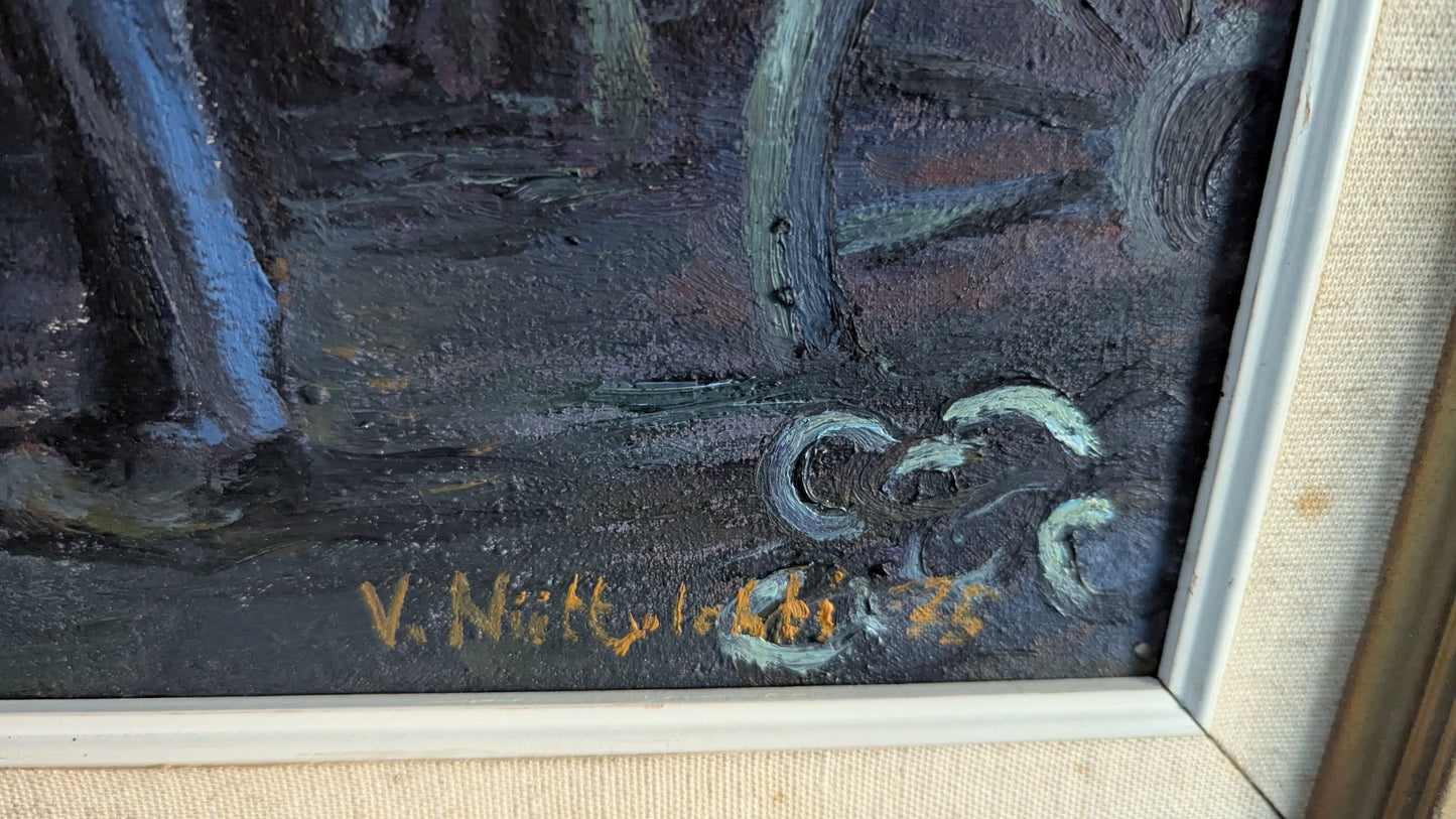 Väinö Niittylahti - Vanha Paja (Signeerattu Öljyvärimaalaus 1975)