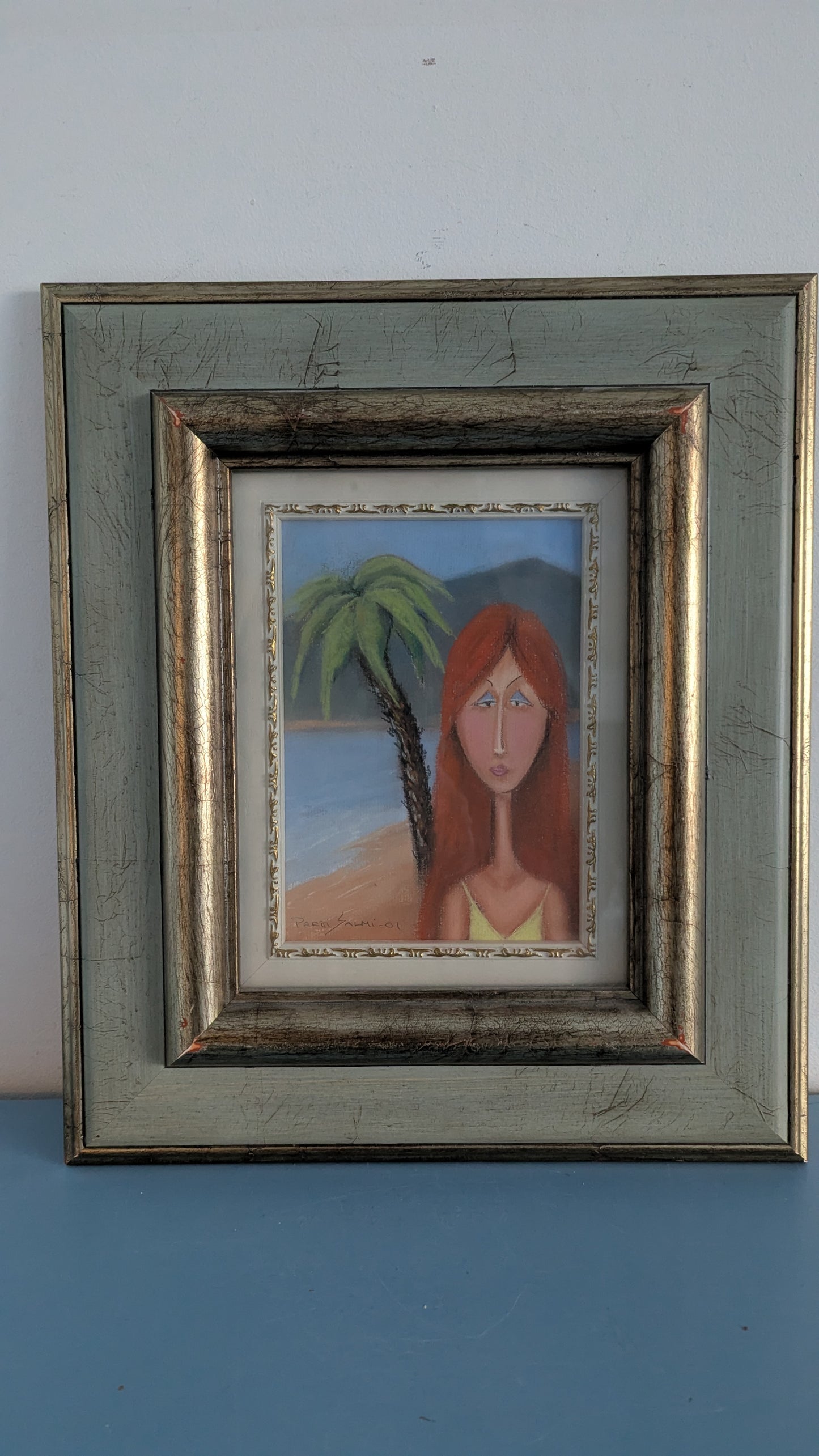 Pertti Salmi - Etelän Auringossa (Signeerattu Pastellimaalaus 2001)