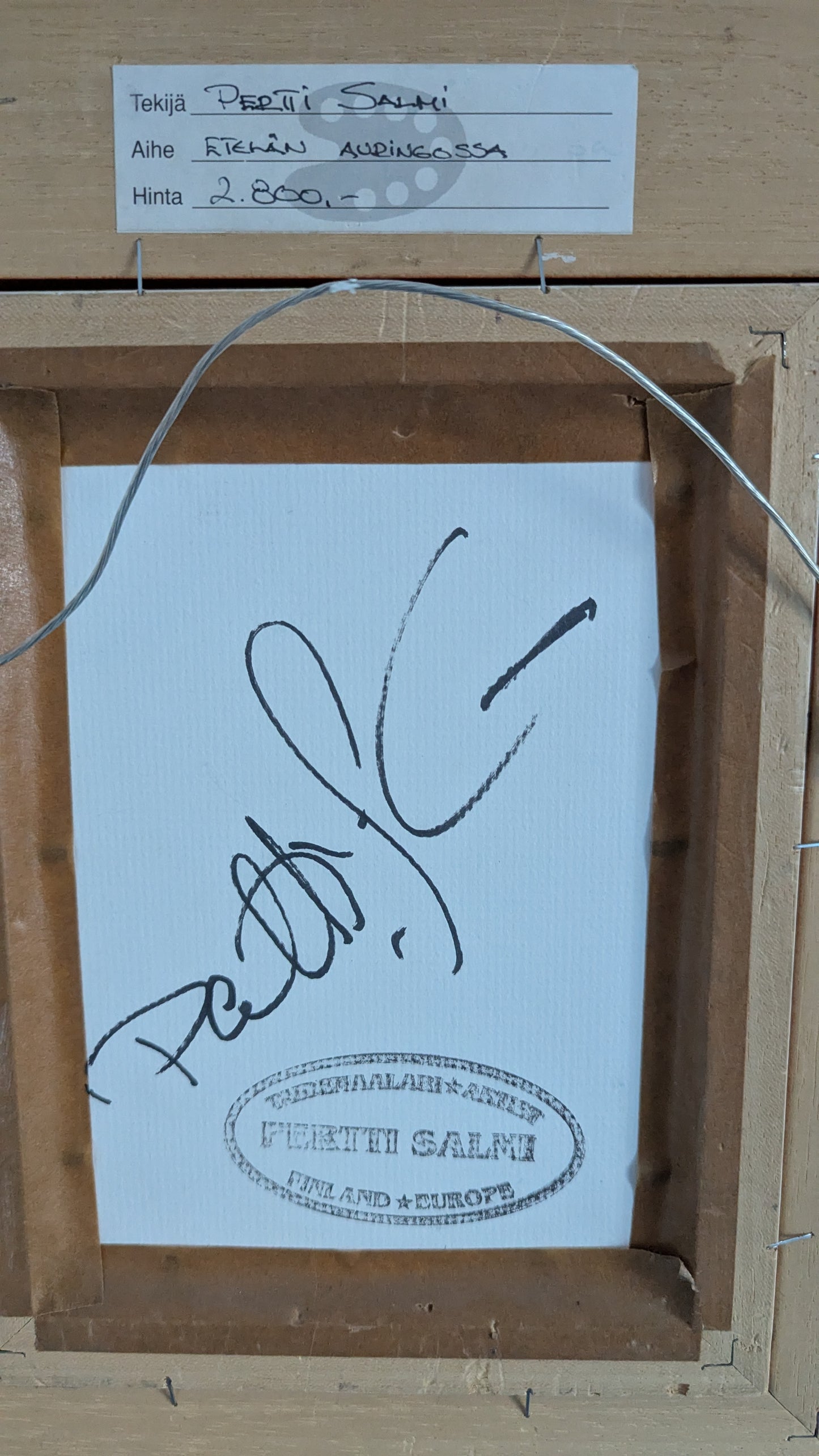 Pertti Salmi - Etelän Auringossa (Signeerattu Pastellimaalaus 2001)