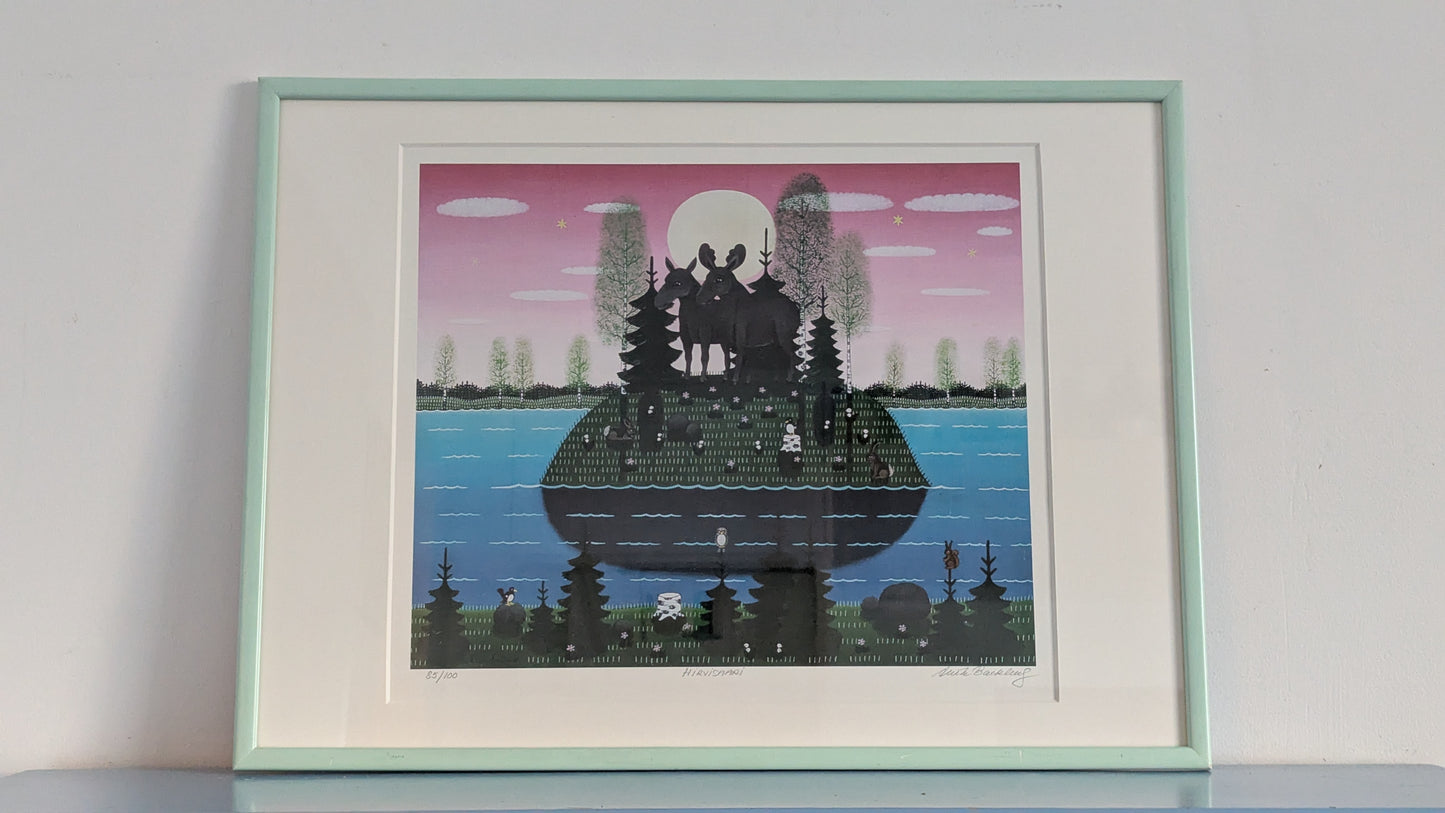 Anita Backlund - Hirvisaari (Signeerattu Grafiikka)