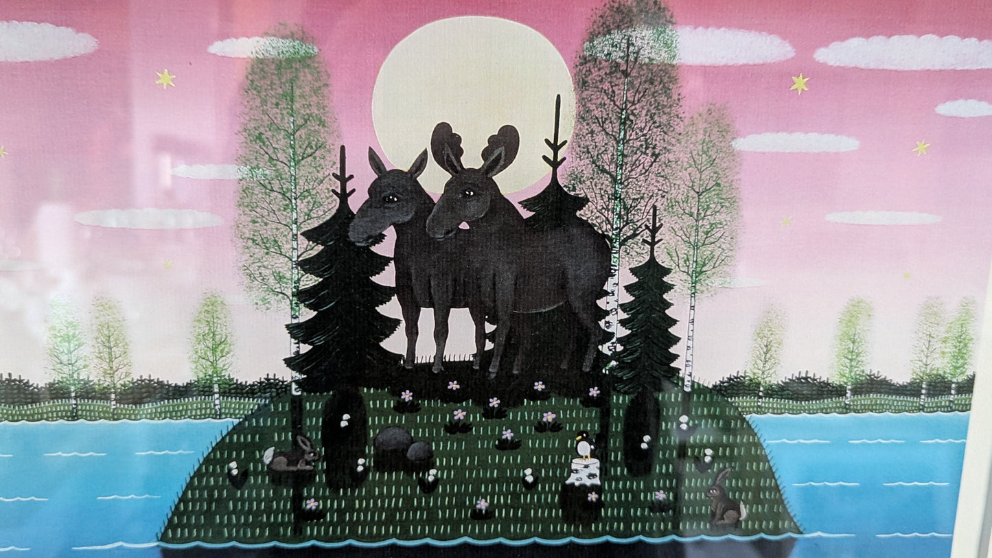 Anita Backlund - Hirvisaari (Signeerattu Grafiikka)