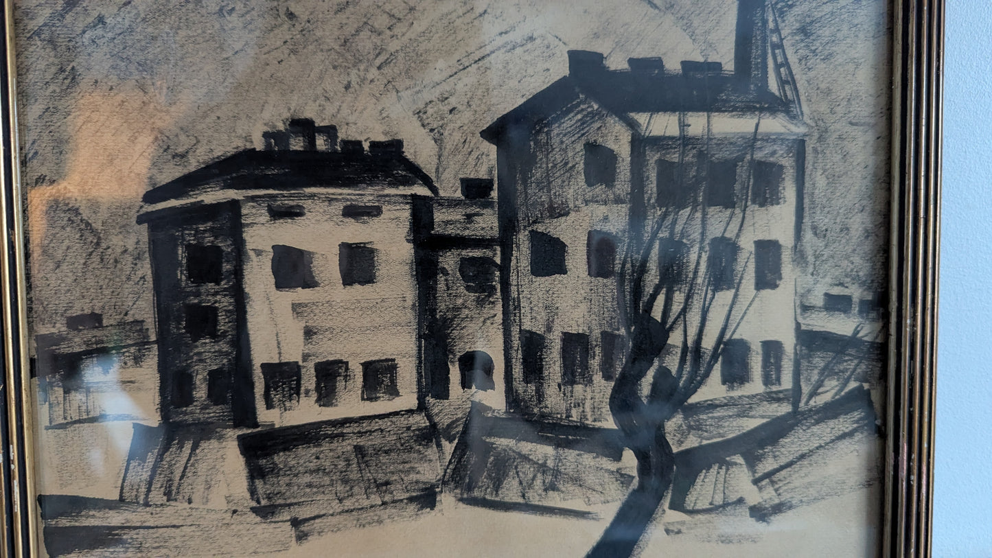 Arvi Mäenpää - Tampere (Signeerattu Tussityö 1921)