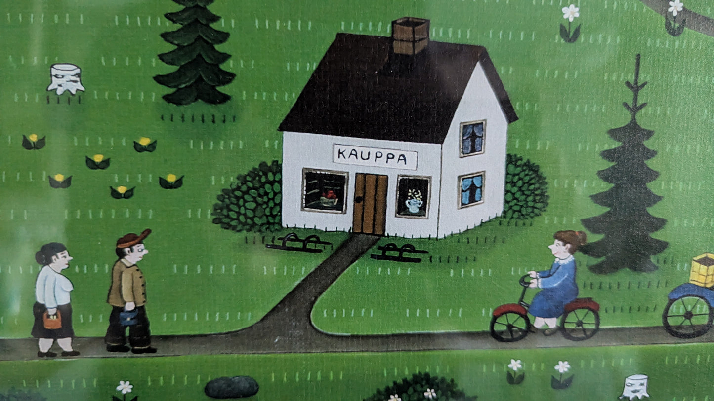 Anita Backlund - Kyläkauppa (Signeerattu Grafiikka 2009)