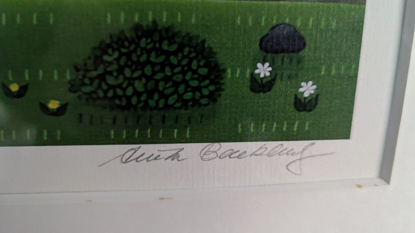 Anita Backlund - Kyläkauppa (Signeerattu Grafiikka 2009)