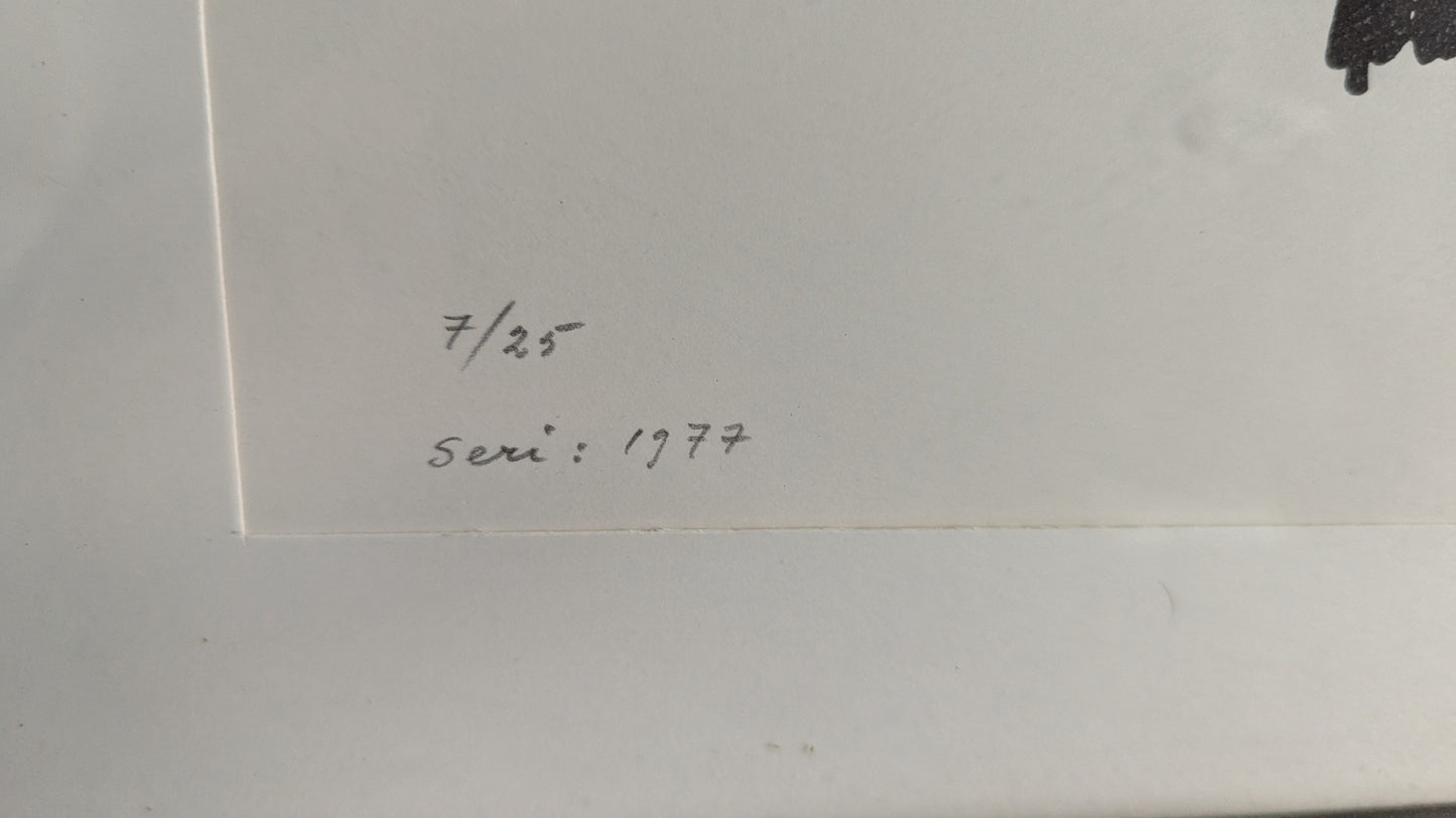 Tauno Hämeranta - Seppämestari ja Päällelyöjä (Signeerattu Serigrafia 1977)