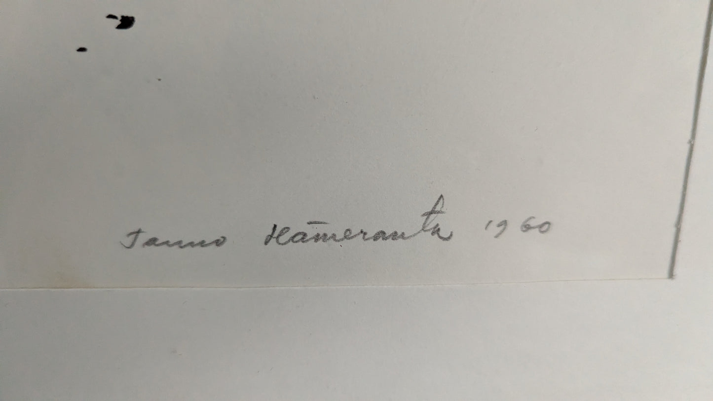 Tauno Hämeranta - Seppämestari ja Päällelyöjä (Signeerattu Serigrafia 1977)