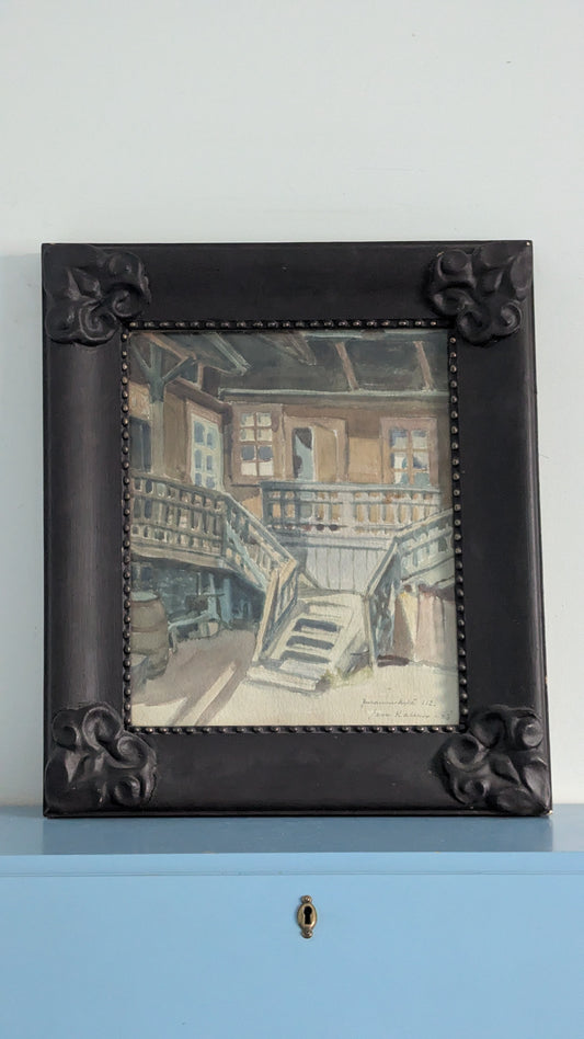 Esa Kalervo - Juhannuskylä 112 (Signeerattu Akvarellimaalaus 1920)