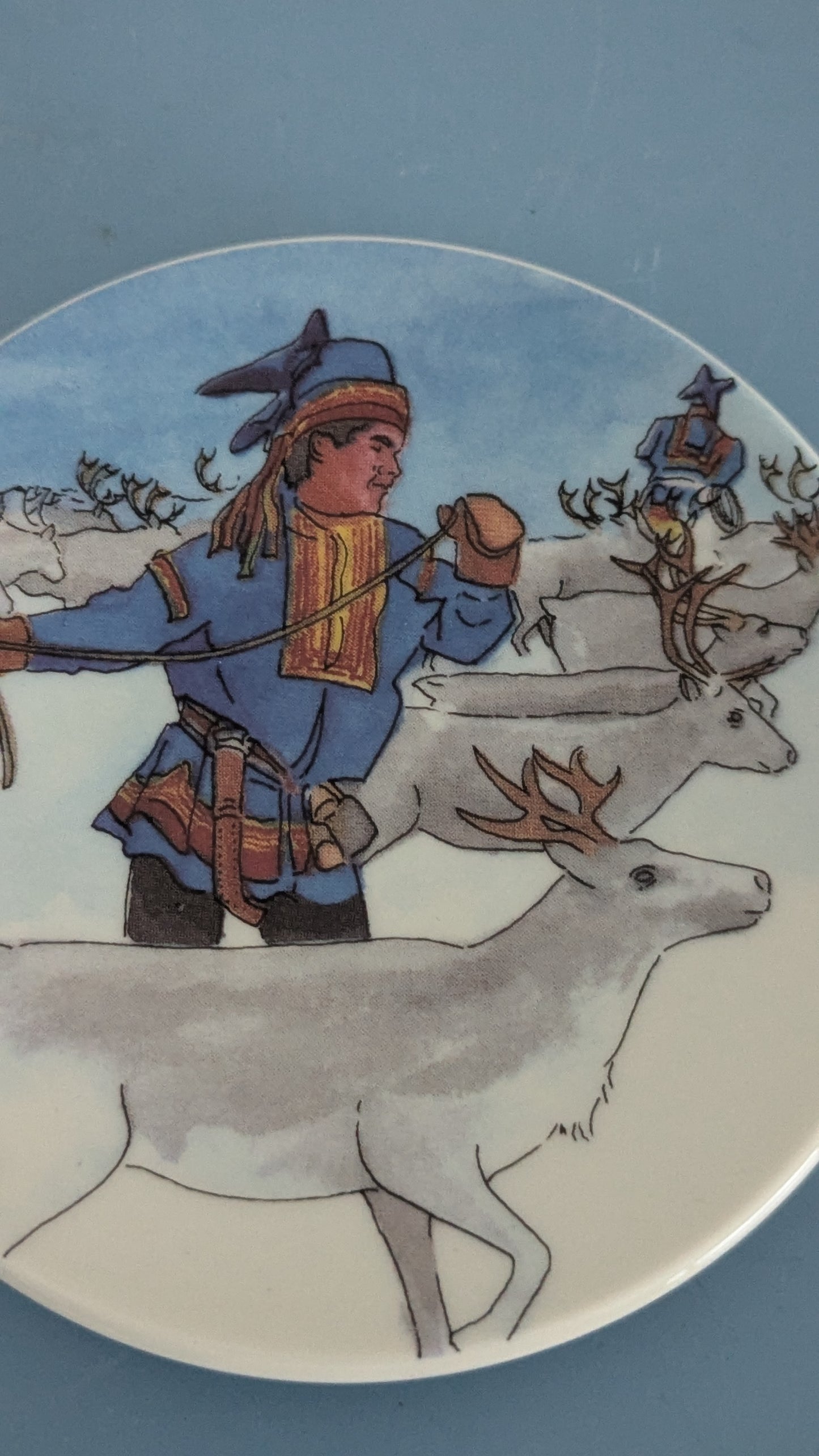 Arabia Talvi Lapissa Seinälautanen (1995, Toivo G. Utriainen)