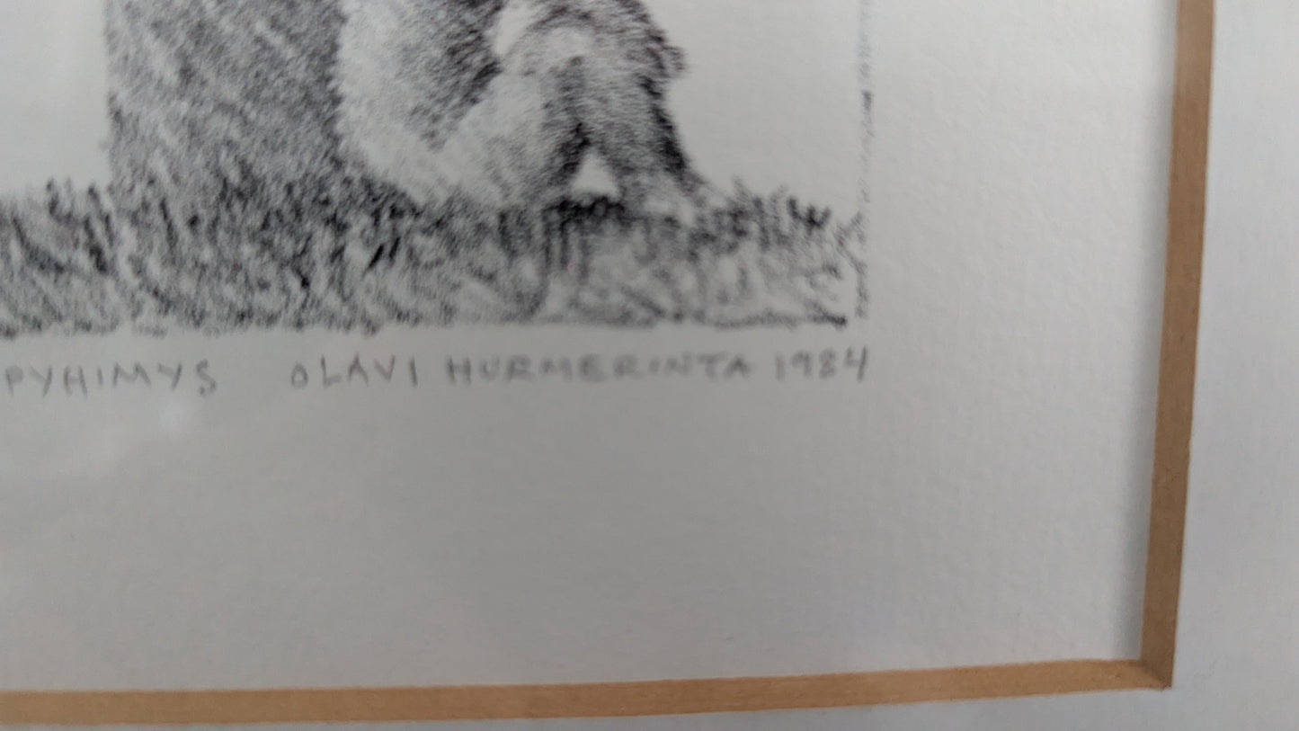 Olavi Hurmerinta - Pylväspyhimys (Signeerattu Litografia 1984)