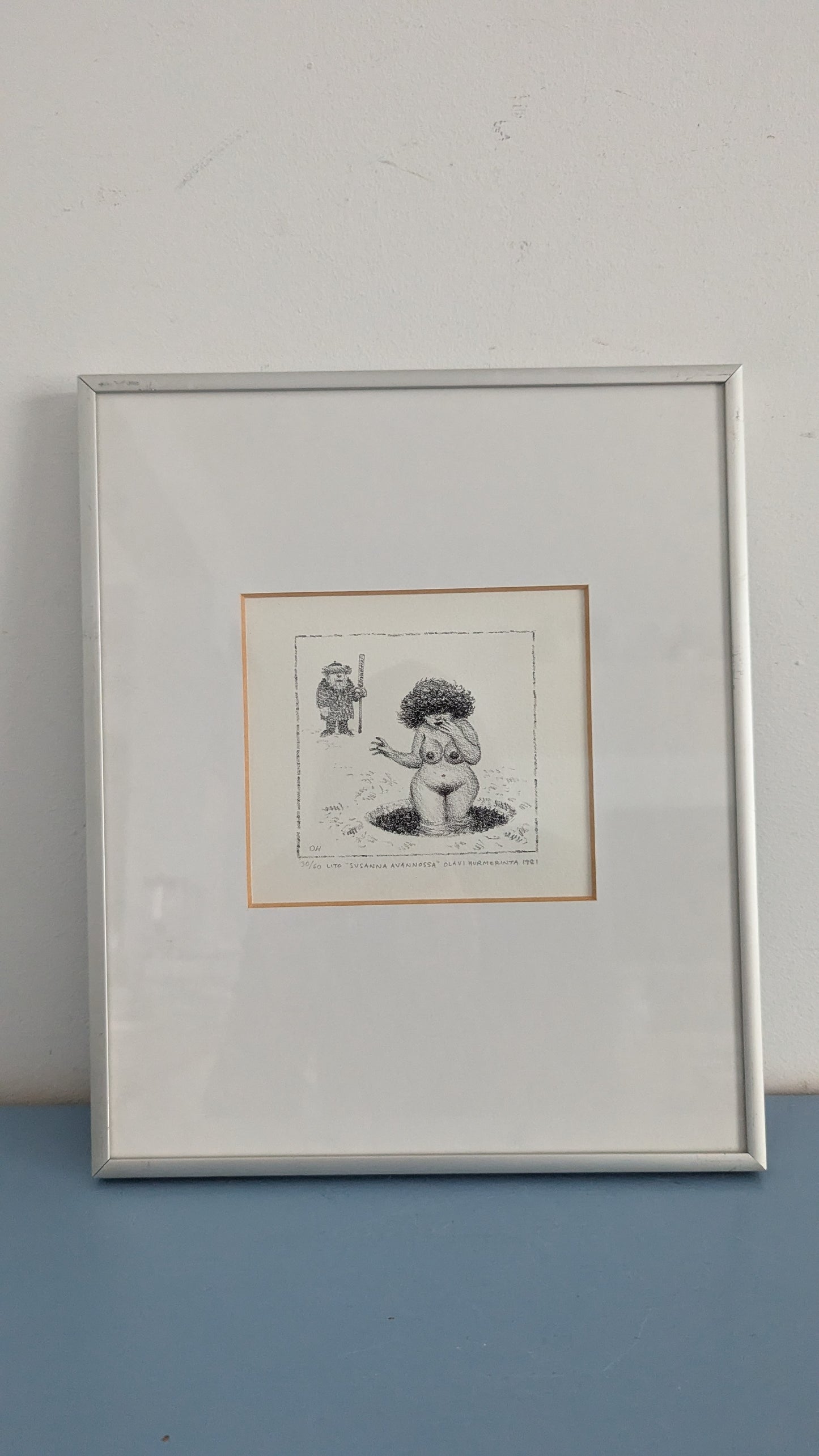 Olavi Hurmerinta - Susanna Avannossa (Signeerattu Litografia 1981)