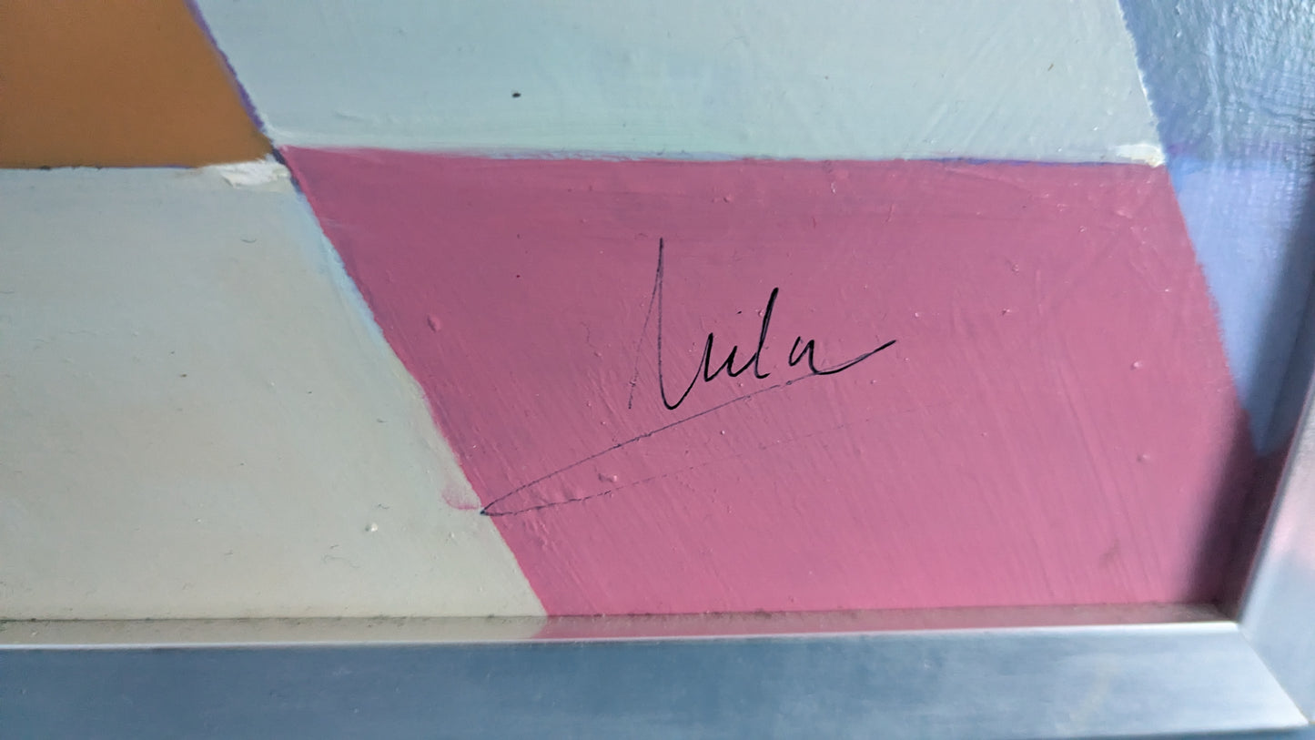 Signeerattu Öljyvärimaalaus (ISO, Korkeus: 94cm, Leveys: 75cm)