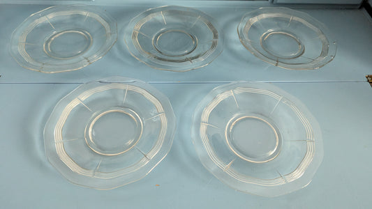 Riihimäen Lasi - 7219 Leivoslautanen / Leipälautanen (5kpl, 1930-1940-luku)